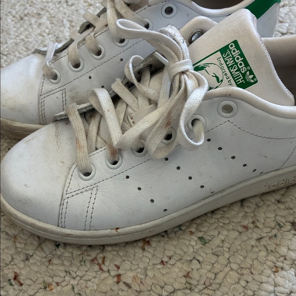 Adidas White & Green Originals Stan Smith Sneakers - Picture 7 of 10